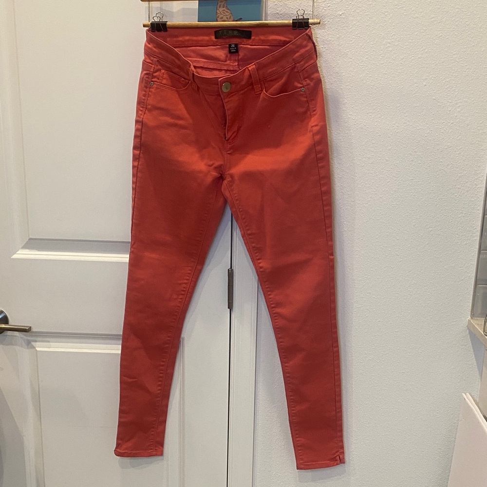 Tinsel Women's Vibrant coral Skinny Jeans